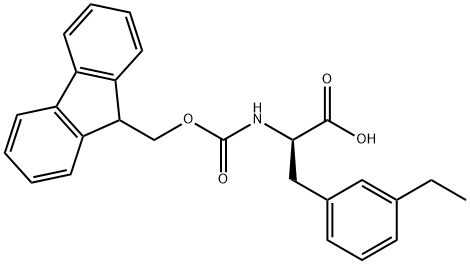 D-Phenylalanine, 3-ethyl-N-[(9H-fluoren-9-ylmethoxy)carbonyl]- Structure