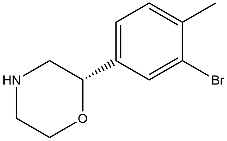 (S)-2-(3-bromo-4-methylphenyl)morpholine Structure