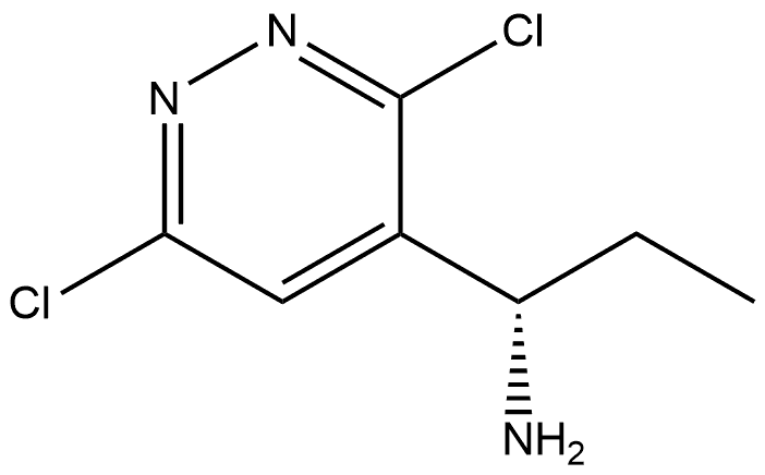 (S)-1-(3,6-dichloropyridazin-4-yl)propan-1-amine 化学構造式