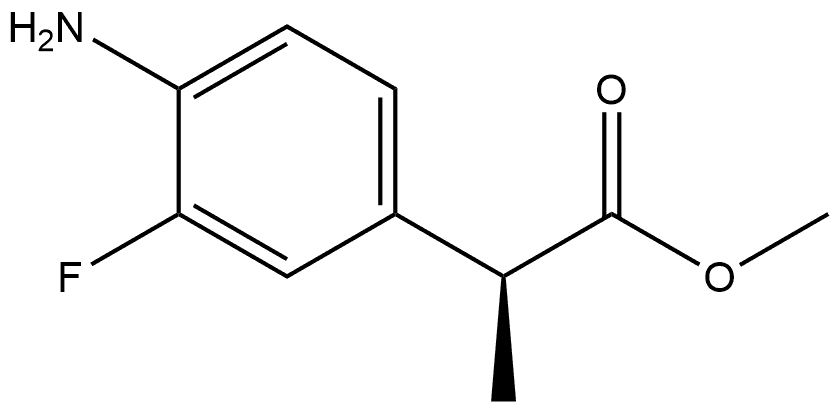 (S)-2-(4-氨基-3-氟苯基)丙酸甲酯,2350337-90-3,结构式