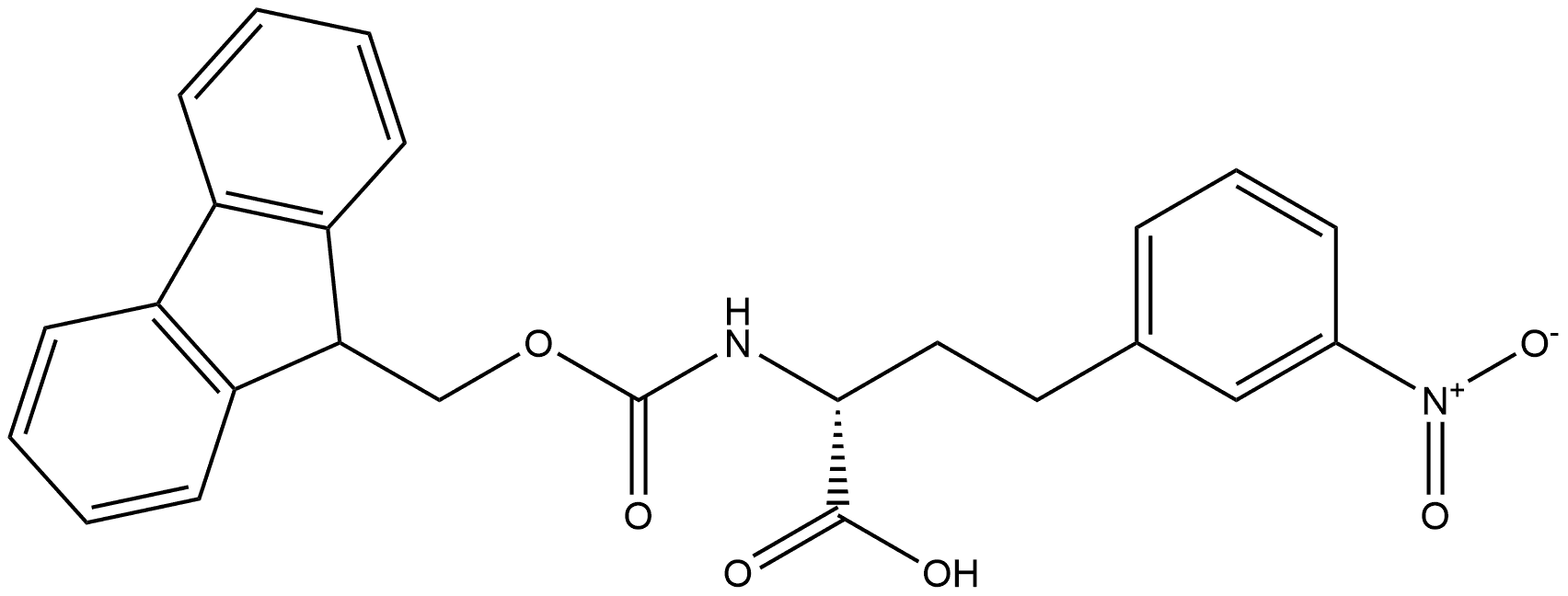 N-Fmoc-3-nitro-D-homophenylalanine Structure