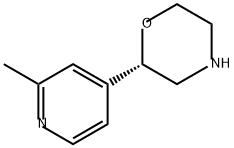 Morpholine, 2-(2-methyl-4-pyridinyl)-, (2S)- Structure