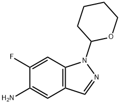6-Fluoro-1-(tetrahydro-2H-pyran-2-yl)-1H-indazol-5-amine Structure