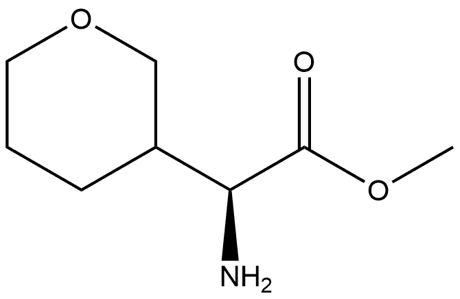 methyl (2S)-2-amino-2-(tetrahydro-2H-pyran-3-yl)acetate Struktur
