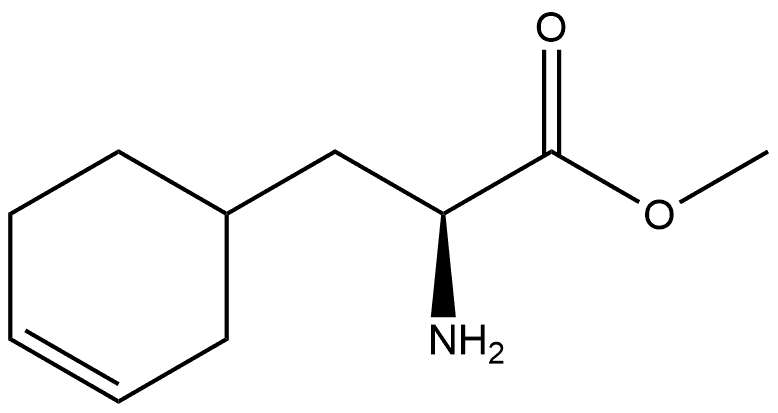 Methyl (αS)-α-amino-3-cyclohexene-1-propanoate 化学構造式