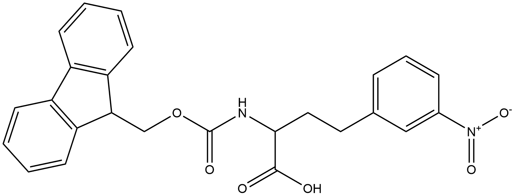 N-Fmoc-3-nitro-DL-homophenylalanine Structure