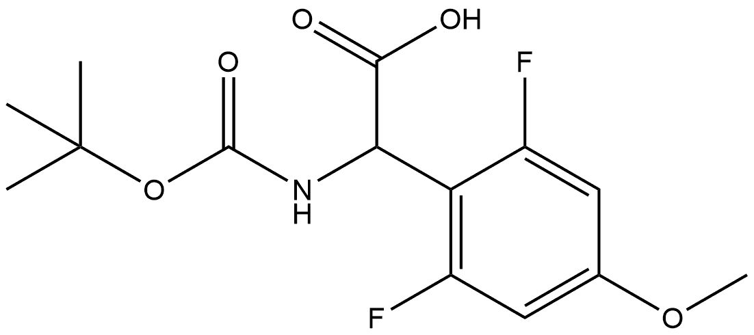 Benzeneacetic acid, α-[[(1,1-dimethylethoxy)carbonyl]amino]-2,6-difluoro-4-methoxy- Struktur