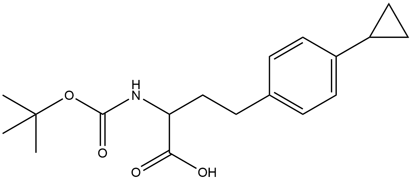 N-Boc-4-cyclopropyl-DL-homophenylalanine Structure