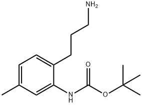tert-butyl N-[2-(3-aminopropyl)-5-methylphenyl]carbamate,2352608-17-2,结构式