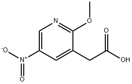 3-Pyridineacetic acid, 2-methoxy-5-nitro- Struktur