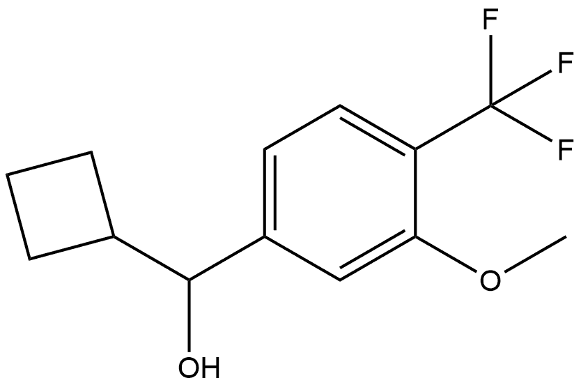 α-Cyclobutyl-3-methoxy-4-(trifluoromethyl)benzenemethanol 结构式