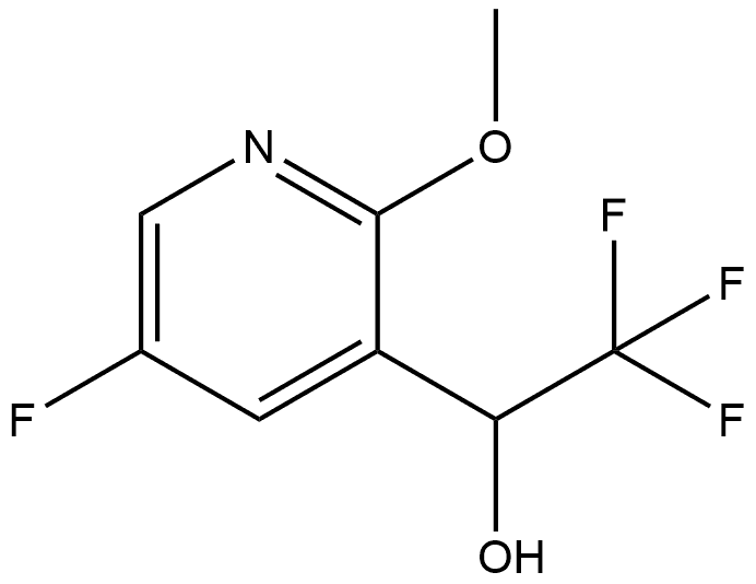 5-Fluoro-2-methoxy-α-(trifluoromethyl)-3-pyridinemethanol Structure