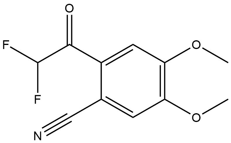 2-(2,2-difluoroacetyl)-4,5-dimethoxybenzonitrile Structure