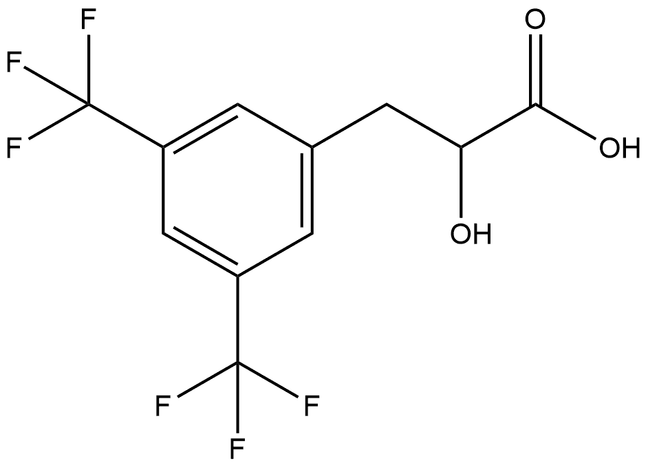 3-[3,5-双(三氟甲基)苯基]-2-羟基丙酸, 2352949-41-6, 结构式
