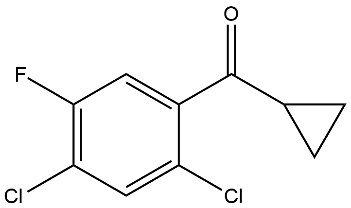 Cyclopropyl(2,4-dichloro-5-fluorophenyl)methanone Struktur