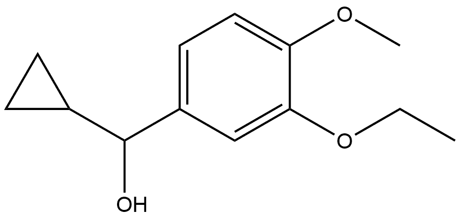α-Cyclopropyl-3-ethoxy-4-methoxybenzenemethanol Structure
