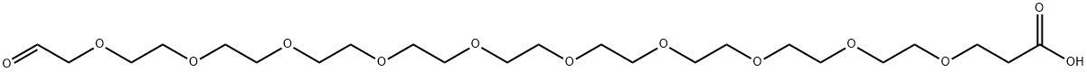 Propanoic acid, 3-[(29-oxo-3,6,9,12,15,18,21,24,27-nonaoxanonacos-1-yl)oxy]- Structure