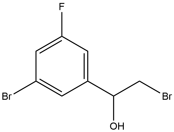 2-bromo-1-(3-bromo-5-fluorophenyl)ethan-1-ol 结构式