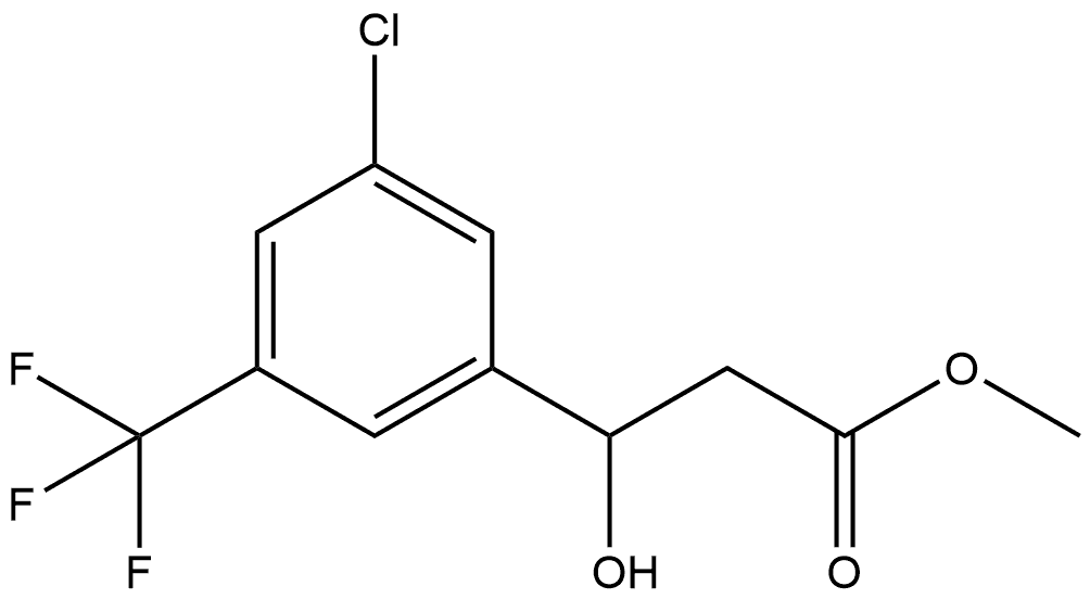 Methyl 3-chloro-β-hydroxy-5-(trifluoromethyl)benzenepropanoate,2353628-15-4,结构式