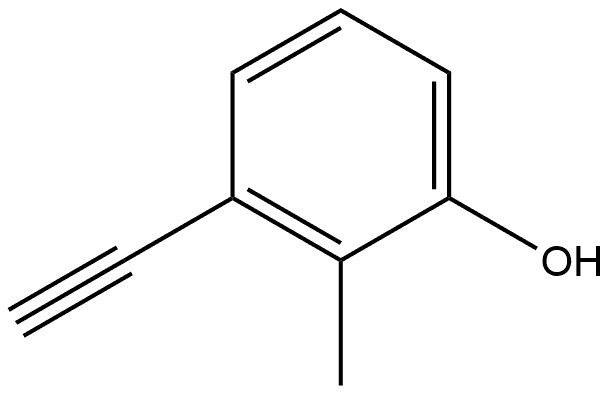 3-Ethynyl-2-methylphenol 化学構造式