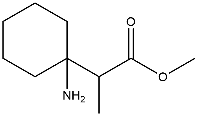 Cyclohexaneacetic acid, 1-amino-α-methyl-, methyl ester 化学構造式