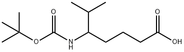 Heptanoic acid, 5-[[(1,1-dimethylethoxy)carbonyl]amino]-6-methyl- Structure