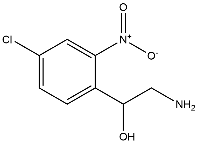 2-amino-1-(4-chloro-2-nitrophenyl)ethan-1-ol 化学構造式