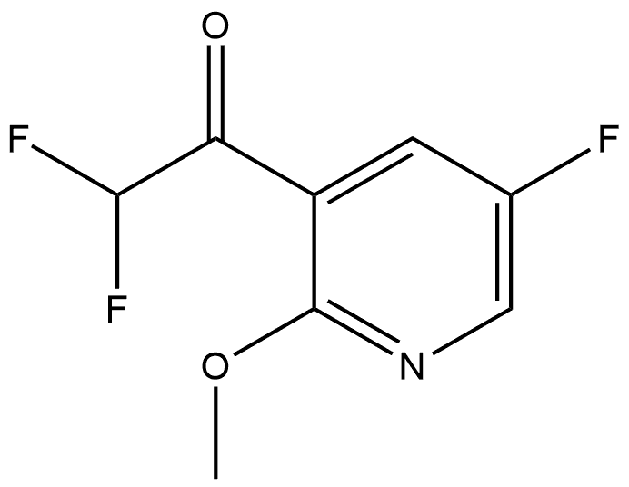 2,2-Difluoro-1-(5-fluoro-2-methoxy-3-pyridinyl)ethanone Structure