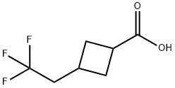 Cyclobutanecarboxylic acid, 3-(2,2,2-trifluoroethyl)- Structure