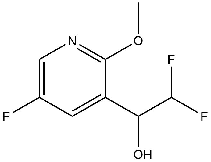 α-(Difluoromethyl)-5-fluoro-2-methoxy-3-pyridinemethanol Structure