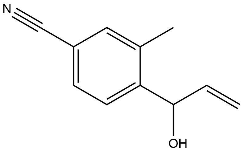 4-(1-Hydroxy-2-propen-1-yl)-3-methylbenzonitrile Structure