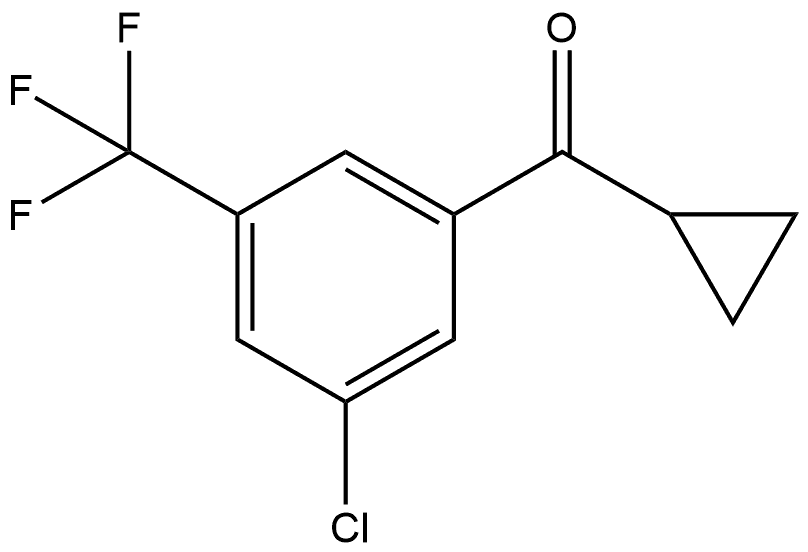 3-Chloro-5-(trifluoromethyl)phenyl]cyclopropylmethanone Struktur