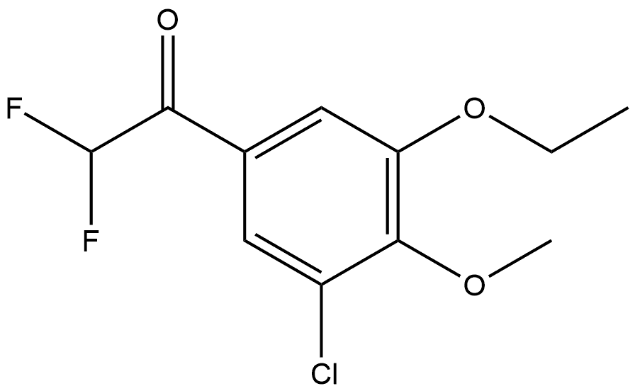 1-(3-chloro-5-ethoxy-4-methoxyphenyl)-2,2-difluoroethanone Structure