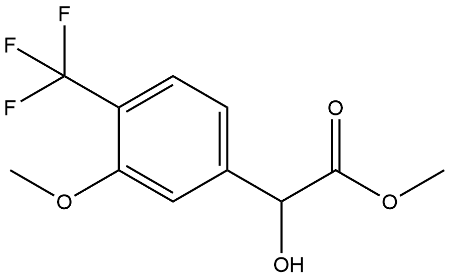 Methyl α-hydroxy-3-methoxy-4-(trifluoromethyl)benzeneacetate 结构式