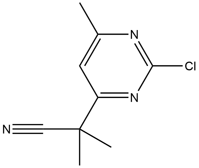 4-Pyrimidineacetonitrile, 2-chloro-α,α,6-trimethyl- Struktur