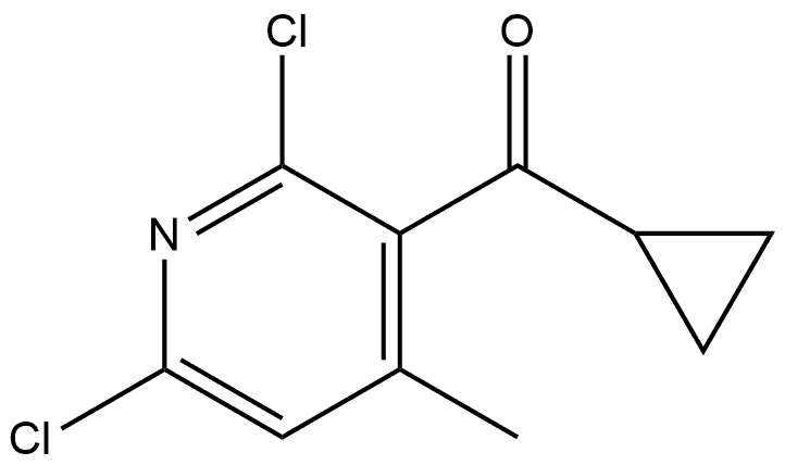 Cyclopropyl(2,6-dichloro-4-methyl-3-pyridinyl)methanone Structure