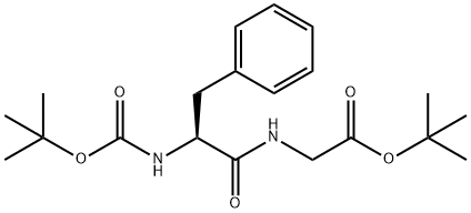 Glycine, N-[(1,1-dimethylethoxy)carbonyl]-L-phenylalanyl-, 1,1-dimethylethyl ester Struktur