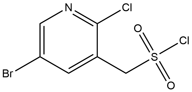 5-Bromo-2-chloro-3-pyridinemethanesulfonyl chloride (ACI) Structure