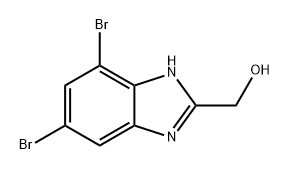 1H-Benzimidazole-2-methanol, 5,7-dibromo- 化学構造式