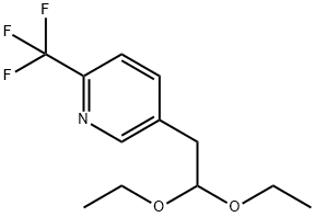 5-(2,2-diethoxyethyl)-2-(trifluoromethyl)pyridine,2356152-35-5,结构式