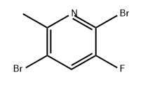 Pyridine, 2,5-dibromo-3-fluoro-6-methyl- 化学構造式