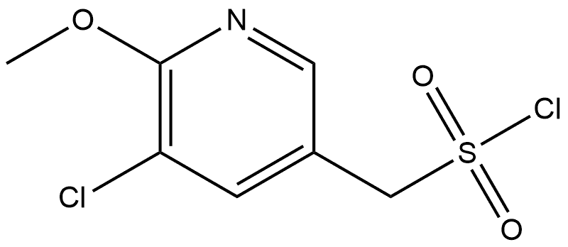 5-Chloro-6-methoxy-3-pyridinemethanesulfonyl chloride (ACI) 结构式