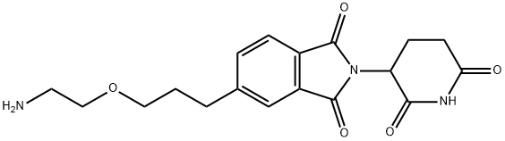 1H-Isoindole-1,3(2H)-dione, 5-[3-(2-aminoethoxy)propyl]-2-(2,6-dioxo-3-piperidinyl)- Structure