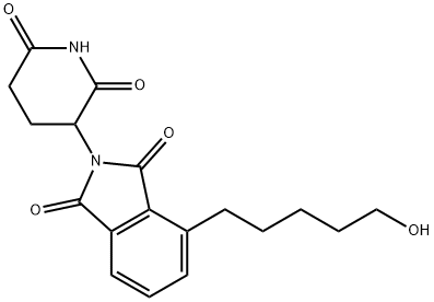 1H-Isoindole-1,3(2H)-dione, 2-(2,6-dioxo-3-piperidinyl)-4-(5-hydroxypentyl)- 化学構造式