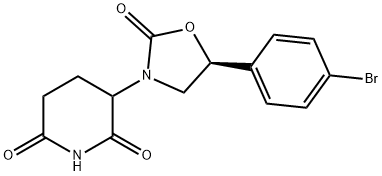 2,6-Piperidinedione, 3-[(5S)-5-(4-bromophenyl)-2-oxo-3-oxazolidinyl]-,2357116-08-4,结构式