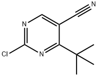 5-Pyrimidinecarbonitrile, 2-chloro-4-(1,1-dimethylethyl)- Structure