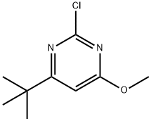Pyrimidine, 2-chloro-4-(1,1-dimethylethyl)-6-methoxy- Structure