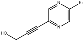 2-Propyn-1-ol, 3-(5-bromo-2-pyrazinyl)- Struktur