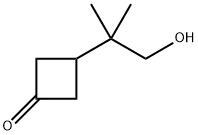 3-(1-羟基-2-甲基丙-2-基)环丁烷-1-酮 结构式