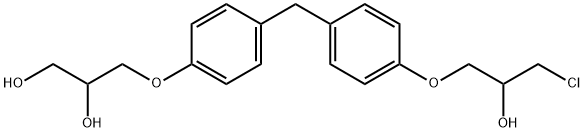 1,2-Propanediol, 3-[4-[[4-(3-chloro-2-hydroxypropoxy)phenyl]methyl]phenoxy]- 结构式